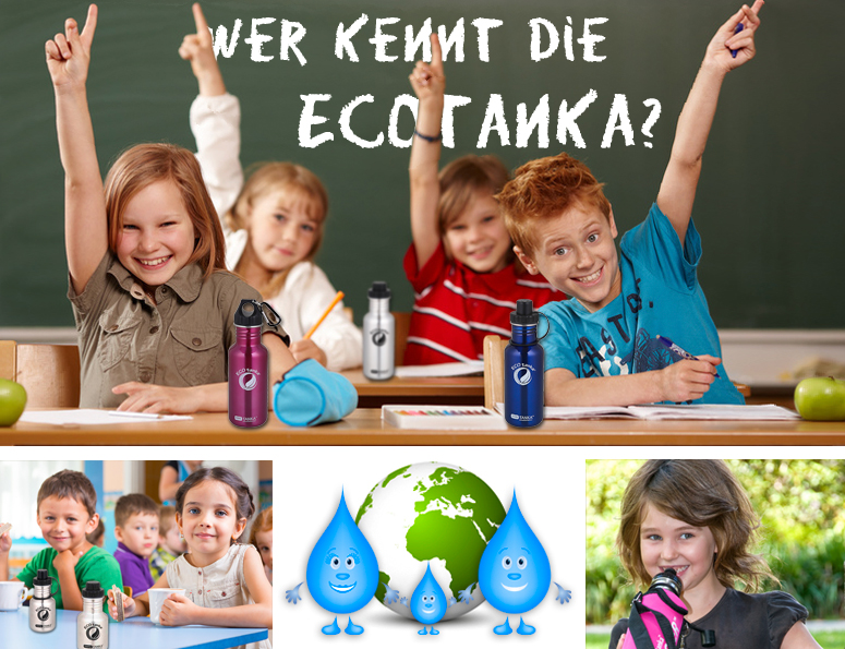 Ökologische Edelstahl Trinkflaschen für Kinder