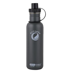 Sport Trinkflasche - ECOtanka - 0,8l Sports Tanka in Anthrazit/Oliv mit Sport-Verschluss