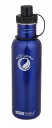ECOtanka - Trinkflasche für Sport - 0,8l Sports Tanka in Blau mit Sport-Verschluss