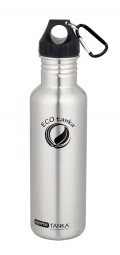 ECOtanka - Trinkflasche für Sport - 0,8l Sports Tanka in Edelstahl mit Poly-Loop-Verschluss
