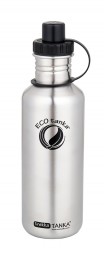 ECOtanka - 1,0l Trinkflasche fĂ¼r Sport in Edelstahl mit Sport-Verschluss